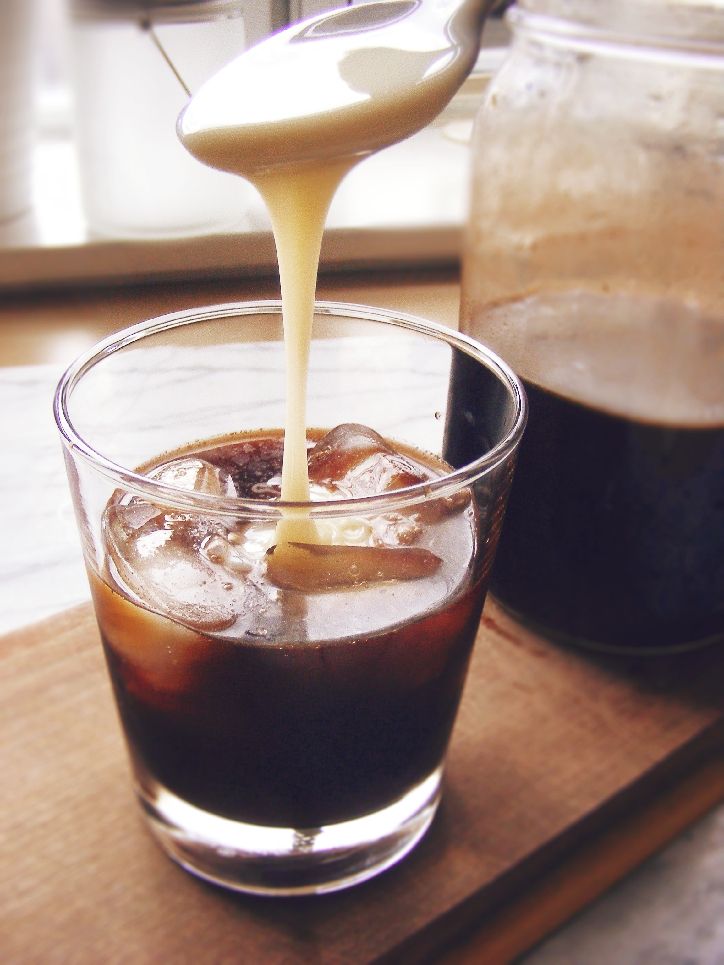 Iced coffee with condensed milk
